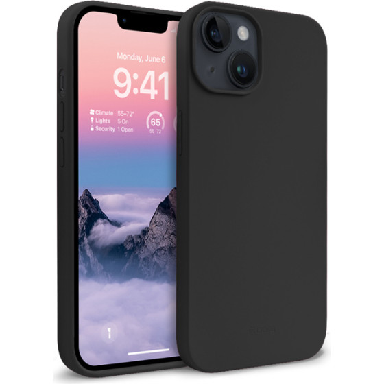 Crong Color Cover Liquid Silicone Case For Iphone 14 Max (Black) - (CRG-COLR-IP1467-BLK)