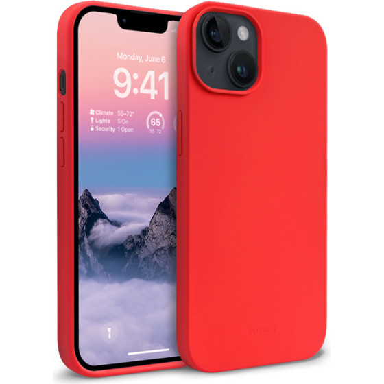 Crong Color Cover Liquid Silicone Case For Iphone 14 Max (Red) - (CRG-COLR-IP1467-RED)