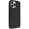 Crong Color Cover Liquid Silicone Case For Iphone 14 Pro Max (Black) - (CRG-COLR-IP1467P-BLK)