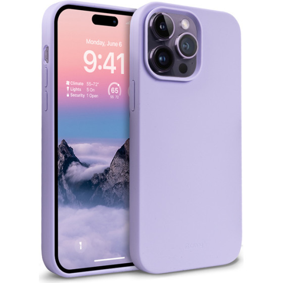 Crong Color Cover Liquid Silicone Case For Iphone 14 Pro Max (Purple) - (CRG-COLR-IP1467P-PRP)