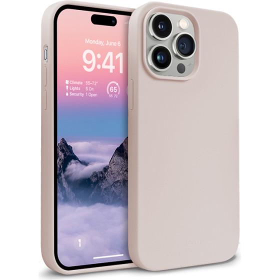 Crong Color Cover Liquid Silicone Case For Iphone 14 Pro Max (Sand Pink) - (CRG-COLR-IP1467P-PNK)