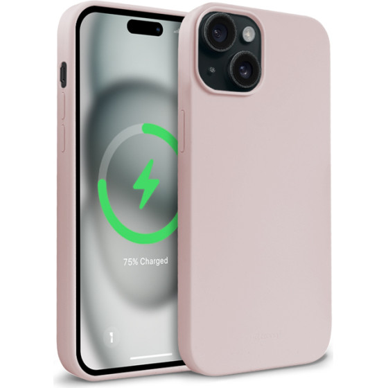 Crong Color Cover Magnetic - Case For Iphone 15 Magsafe (Sand Pink) - (CRGCOLRMIP1561PNK)