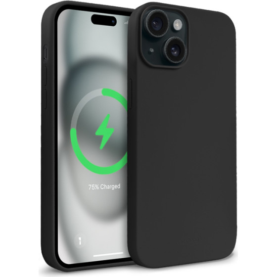 Crong Color Cover Magnetic - Case For Iphone 15 Plus Magsafe (Black) - (CRGCOLRMIP1567BLK)