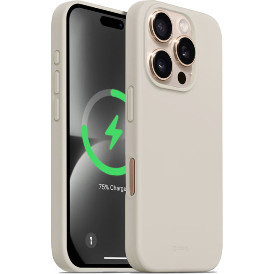 Crong Color Cover Magnetic - Case For Iphone 16 Pro Magsafe (Stone beige) - (CRGCOLRMIP1663PSTN)