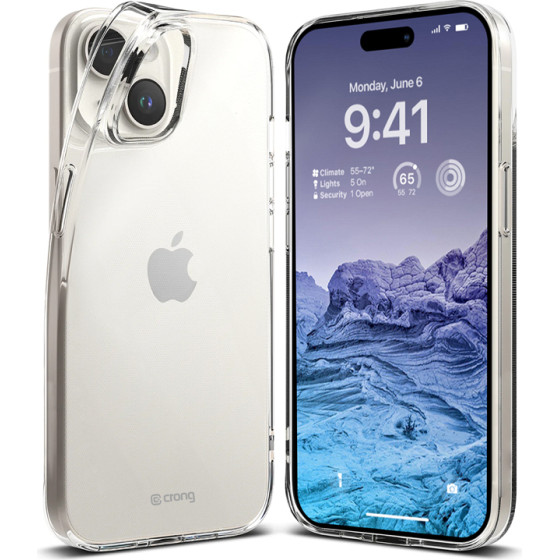 Crong Crystal Slim Cover - Case For Iphone 15 Plus (Transparent) - (CRG-CRSLIM-IP1567-TRS)