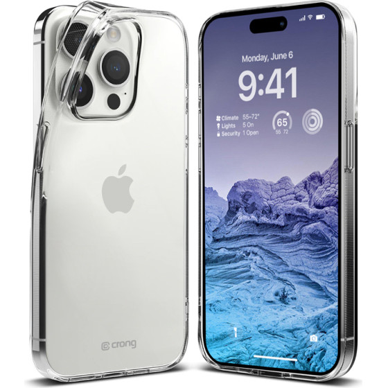 Crong Crystal Slim Cover - Case For Iphone 15 Pro Max (Transparent) - (CRG-CRSLIM-IP1567P-TRS)