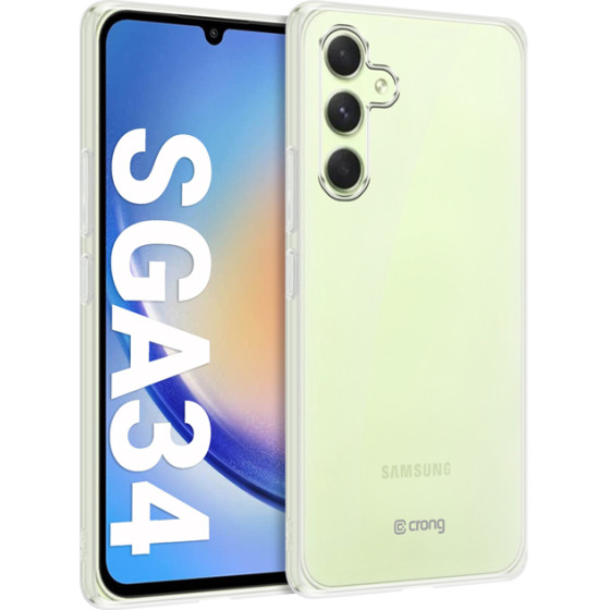 Crong Crystal Slim Cover - Case For Samsung Galaxy A34 5G (Transparent) - (CRG-CRSLIM-SGA34-TRS)