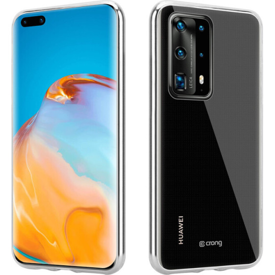 Crong Crystal Slim Cover - Protective Case For Huawei P40 Pro (Clear) - (CRG-CRSLIM-HP40P-TRS)