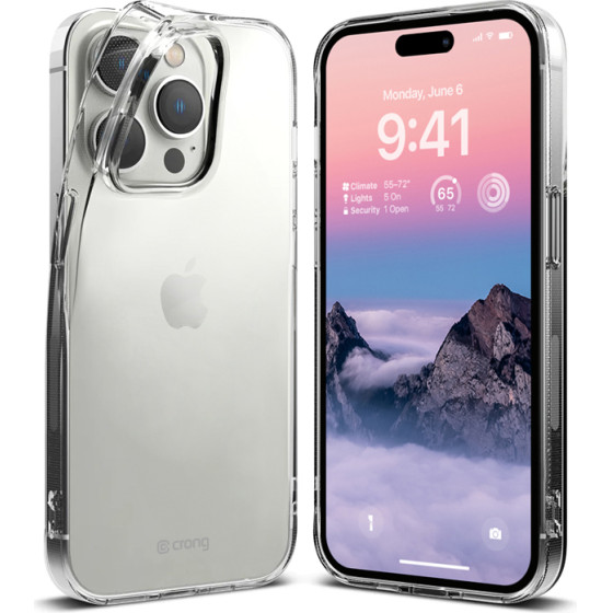 Crong Crystal Slim Cover For Iphone 14 Pro (Clear) - (CRG-CRSLIM-IP1461P-TRS)