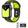 Crong Duo Sport - Strap For Apple Watch 38/40/41/42 Mm (black/lime) - (CRG-40DSB-YLW)