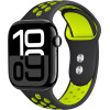 Crong Duo Sport - Strap For Apple Watch 38/40/41/42 Mm (black/lime) - (CRG-40DSB-YLW)