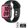 Crong Duo Sport - Strap For Apple Watch 38/40/41/42 Mm (grey/black) - (CRG-40DSB-BLK)