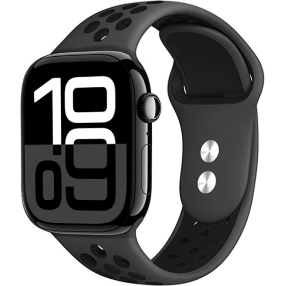 Crong Duo Sport - Strap For Apple Watch 44/45/46/49 Mm (gray/black) - (CRG-44DSB-BLK)