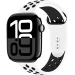 Crong Duo Sport - Strap For Apple Watch 44/45/46/49 Mm (white/black) - (CRG44DSBWHI)