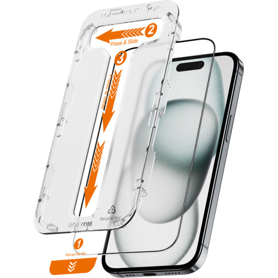 Crong Easyshield 2-Pack - Tempered Glass For Iphone 16 Plus / Iphone 15 Plus (2 pieces) - (CRGES2PIP1567)
