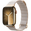 Crong Eclipse - Leather Magnetic Strap For Apple Watch 38/40/41/42 Mm (beige) - (CRG-40ECL-BGE)