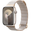 Crong Eclipse - Leather Magnetic Strap For Apple Watch 38/40/41/42 Mm (beige) - (CRG-40ECL-BGE)