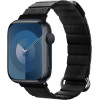 Crong Eclipse - Leather Magnetic Strap For Apple Watch 44/45/46/49 Mm (black) - (CRG-44ECL-BLK)
