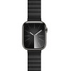 Crong Eclipse - Leather Magnetic Strap For Apple Watch 44/45/46/49 Mm (black) - (CRG-44ECL-BLK)