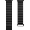 Crong Eclipse - Leather Magnetic Strap For Apple Watch 44/45/46/49 Mm (black) - (CRG-44ECL-BLK)