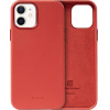 Crong Essential Cover - Leather Case For Iphone 12 / Iphone 12 Pro (Red) - (CRG-ESS-IP1261-RED)