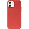 Crong Essential Cover - Leather Case For Iphone 12 / Iphone 12 Pro (Red) - (CRG-ESS-IP1261-RED)