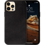 Crong Essential Cover - Leather Case For Iphone 12 Pro Max (Black) - (CRG-ESS-IP1267-BLK)