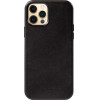 Crong Essential Cover - Leather Case For Iphone 12 Pro Max (Black) - (CRG-ESS-IP1267-BLK)