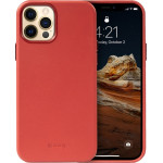 Crong Essential Cover - Leather Case For Iphone 12 Pro Max (Red) - (CRG-ESS-IP1267-RED)