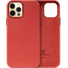 Crong Essential Cover - Leather Case For Iphone 12 Pro Max (Red) - (CRG-ESS-IP1267-RED)