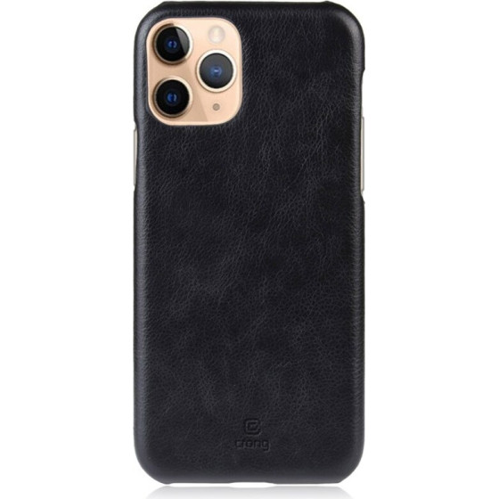 Crong Essential Cover - Pu Leather Case For Iphone 11 Pro (Black) - (CRG-ESS-IP11P-BLK)