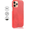 Crong Essential Cover - Pu Leather Case For Iphone 11 Pro (Red) - (CRG-ESS-IP11P-RED)