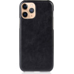 Crong Essential Cover - Pu Leather Case For Iphone 11 Pro Max (Black) - (CRG-ESS-IP11PM-BLK)