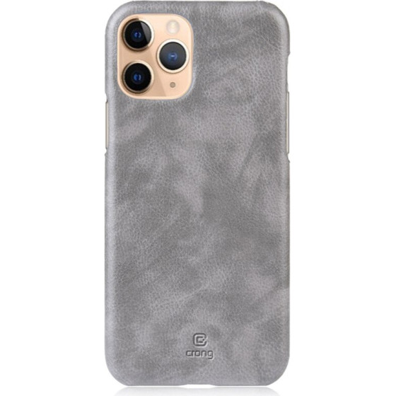 Crong Essential Cover - Pu Leather Case For Iphone 11 Pro Max (Gray) - (CRG-ESS-IP11PM-GRY)