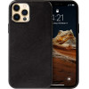Crong Essential Cover Magnetic - Leather Case For Iphone 12 Pro Max Magsafe (Black) - (CRG-ESSM-IP1267-BLK)