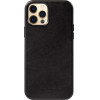 Crong Essential Cover Magnetic - Leather Case For Iphone 12 Pro Max Magsafe (Black) - (CRG-ESSM-IP1267-BLK)