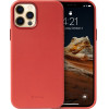 Crong Essential Cover Magnetic - Leather Case For Iphone 12 Pro Max Magsafe (Red) - (CRG-ESSM-IP1267-RED)