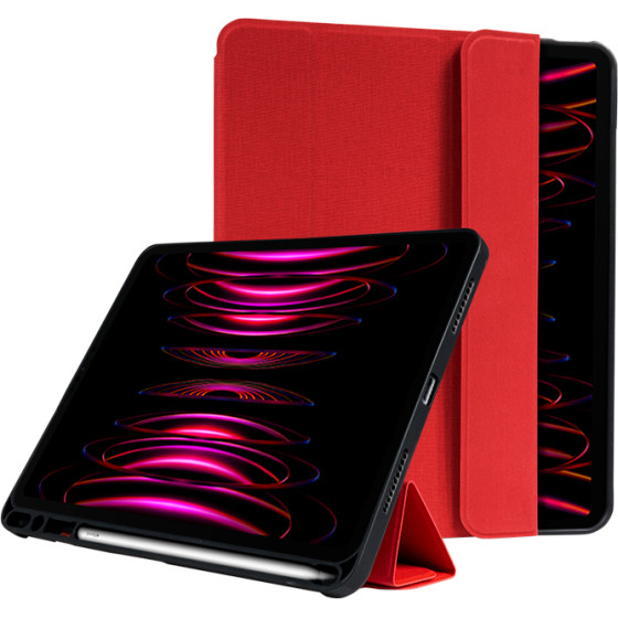 Crong Flexfolio - Case For Ipad Air 11'' M3 (2025) / Ipad Air 11'' M2 (2024) / Ipad Air 10.9'' (5-4 gen.) / Ipad Pro 11'' (2022-2021) With Apple Pencil Function (Re - (CRG-FXF-IPD112-RED)