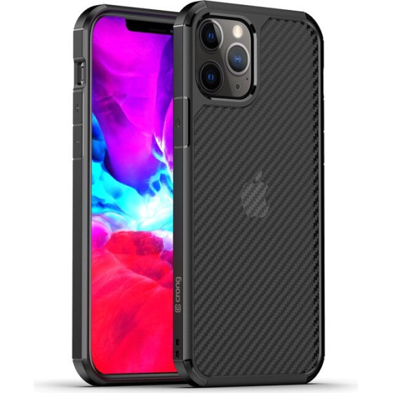 Crong Hybrid Carbon - Protective Case For Iphone Se / 8 / 7 (black) - (CRG-CRB-IP1267-BLK)