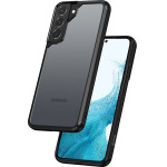 Crong Hybrid Clear Protective Case For Samsung Galaxy S22+ (Black) - (CRG-HCLC-SGS22P-BLK)