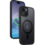 Crong Hybrid Frost Mag Cover - Case For Iphone 15 Plus Magsafe (Black) - (CRG-HFM-IP1567-BLK)