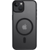 Crong Hybrid Frost Mag Cover - Case For Iphone 15 Plus Magsafe (Black) - (CRG-HFM-IP1567-BLK)