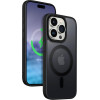 Crong Hybrid Frost Mag Cover - Case For Iphone 15 Pro Magsafe (Black) - (CRG-HFM-IP1561P-BLK)