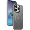 Crong Hybrid Frost Mag Cover - Case For Iphone 15 Pro Magsafe (Grey) - (CRG-HFM-IP1561P-LGR)