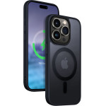 Crong Hybrid Frost Mag Cover - Case For Iphone 15 Pro Magsafe (Navy Blue) - (CRG-HFM-IP1561P-BLUE)