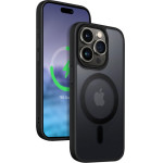 Crong Hybrid Frost Mag Cover - Case For Iphone 15 Pro Max Magsafe (Black) - (CRG-HFM-IP1567P-BLK)