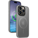 Crong Hybrid Frost Mag Cover - Case For Iphone 15 Pro Max Magsafe (Grey) - (CRG-HFM-IP1567P-LGR)