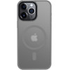 Crong Hybrid Frost Mag Cover - Case For Iphone 15 Pro Max Magsafe (Grey) - (CRG-HFM-IP1567P-LGR)