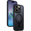 Crong Hybrid Frost Mag Cover - Case For Iphone 15 Pro Max Magsafe (Navy blue) - (CRG-HFM-IP1567P-BLUE)