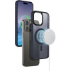 Crong Hybrid Frost Mag Cover - Case For Iphone 15 Pro Max Magsafe (Navy blue) - (CRG-HFM-IP1567P-BLUE)